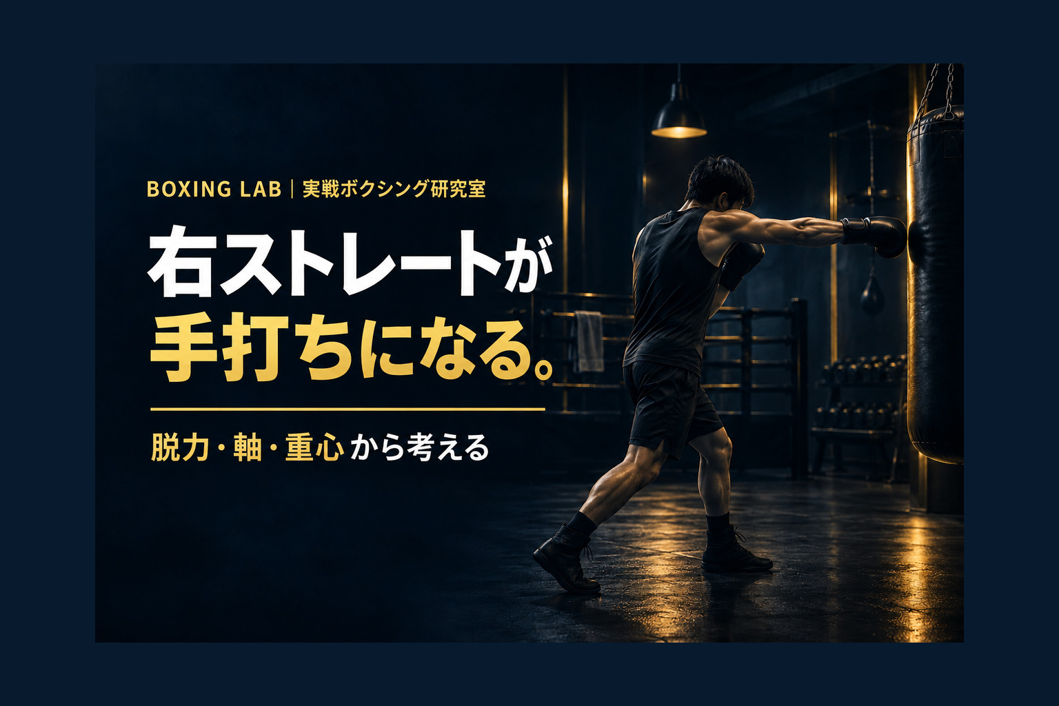ボクシングで右ストレートが手打ちになるのはなぜ？威力が伝わらない5つの原因