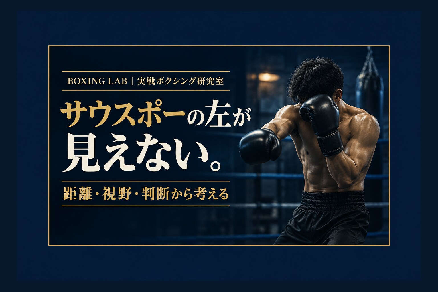 サウスポーの左ストレートが見えない悩みを距離・視野・判断から考えるボクシング記事のアイキャッチ画像